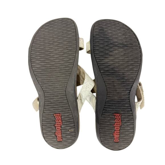 Vionic Orthaheel Molly Snakeskin White Slide Strappy Sandals Womens Size 9 - Picture 6 of 6